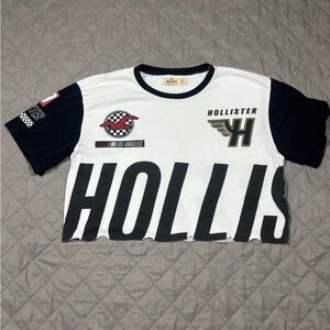 Hollister Black and White Graphic Tee